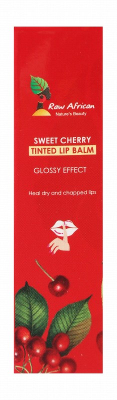 Raw African Tinted & Glossy Sweet Cherry Lip Balm - cruelty free