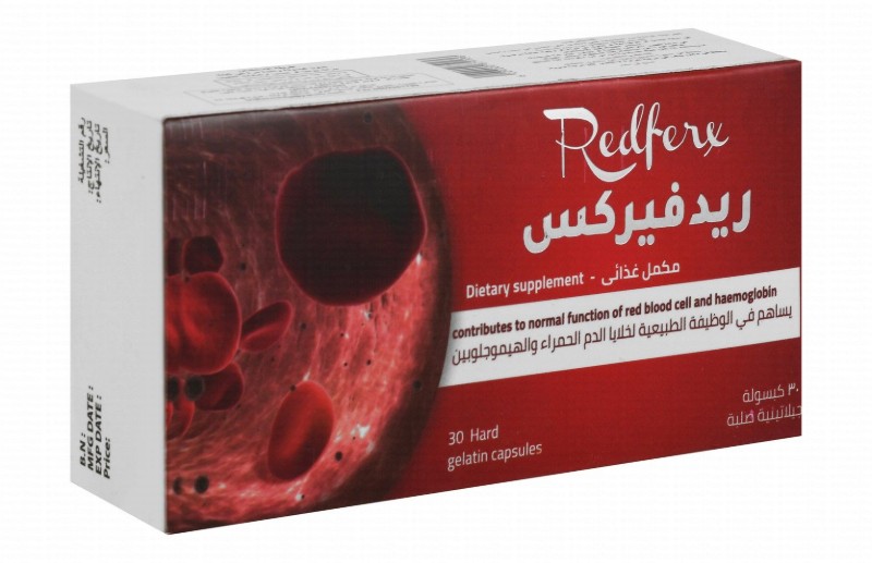 Redferx 36mg Iron Normal Red Blood Cell & Haemoglobin Function Support Supplement
