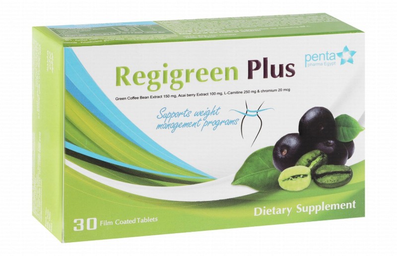Regigreen Plus 150mg Green Coffee Bean & 100mg Acai Berry Extracts Weight Management Support Supplement with L-Carnitine & Chromium