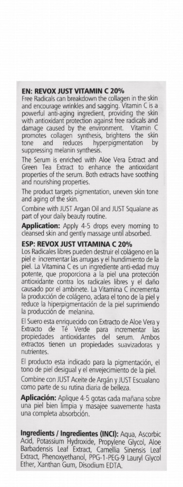 Revox B77 Just Antioxidant 20% Vitamin C Facial Serum