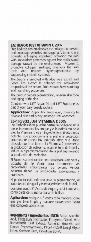 Revox B77 Just Antioxidant 20% Vitamin C Facial Serum