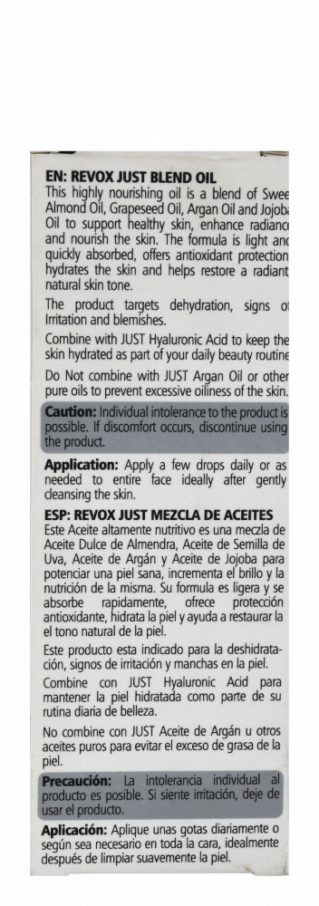 Revox B77 Just Blend Oil Nourishing Face Serum - parabens free, paraffin free, mineral oils free