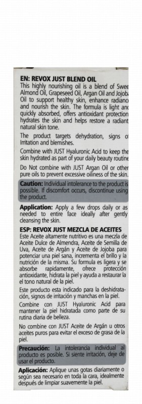 Revox B77 Just Blend Oil Nourishing Face Serum - parabens free, paraffin free, mineral oils free