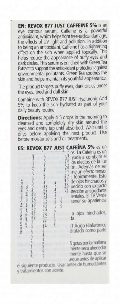 Revox B77 Just Eye Contour Serum with 5% Caffeine