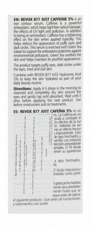 Revox B77 Just Eye Contour Serum with 5% Caffeine