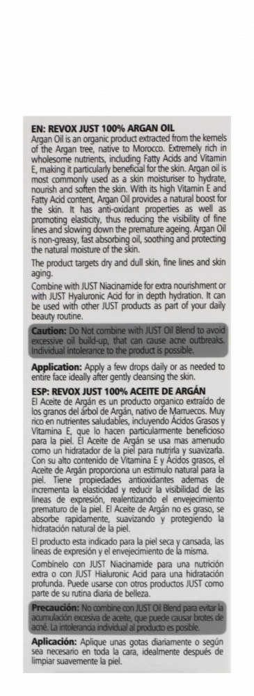 Revox B77 Nourishing Non-Greasy Argan Oil for Face & Neck