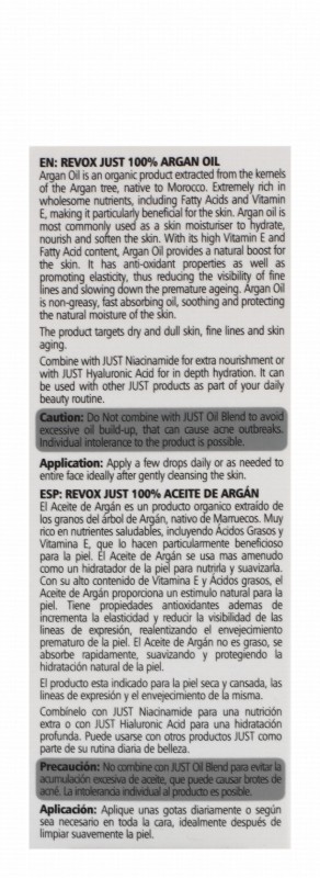 Revox B77 Nourishing Non-Greasy Argan Oil for Face & Neck
