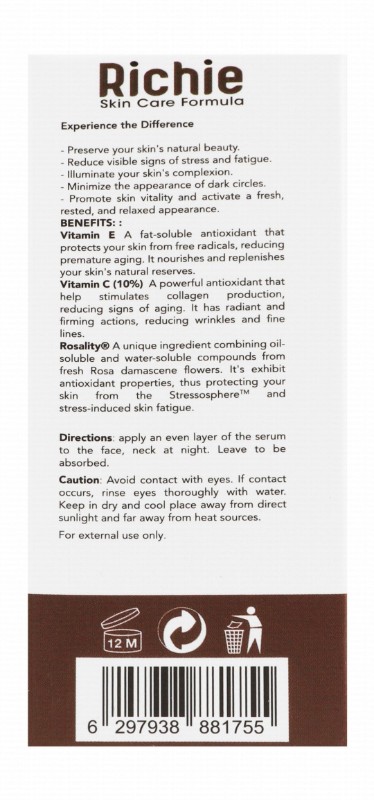 Richie Boosting Face Serum with Multi-Vitamins for All Skin Types