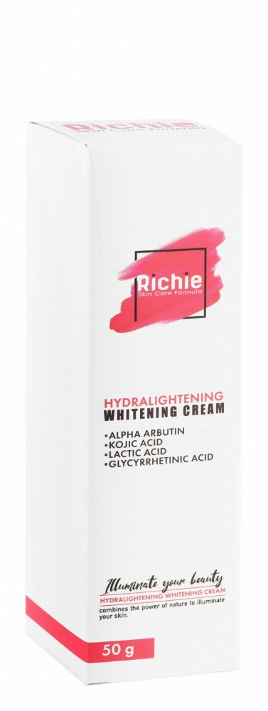 Richie Hydralightening Whitening Face Cream with Alpha Arbutin, Kojic Acid & Lactic Acid