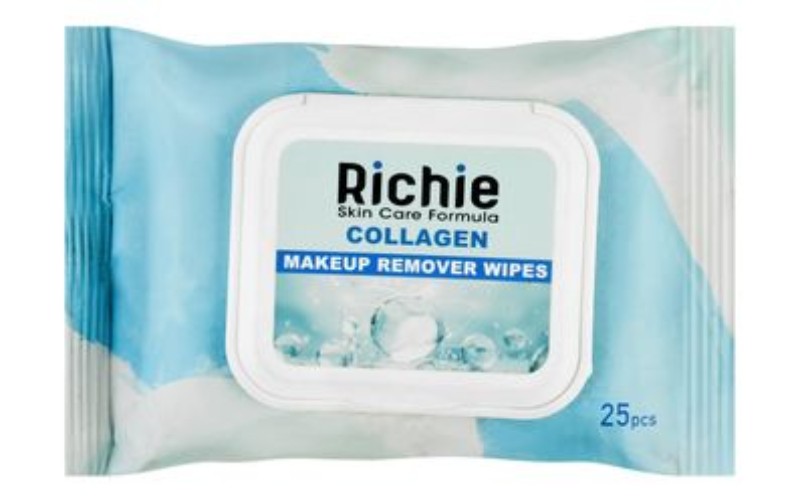 Richie Makeup Remover Wipes with Collagen - parabens free, alcohol free, pthalates free