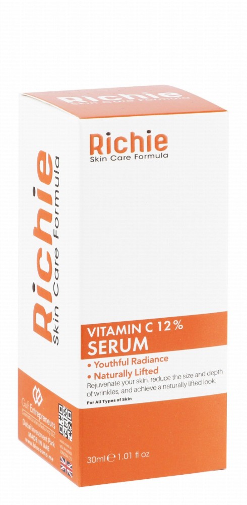 Richie Rejuvenating & Anti-Wrinkles Face Serum with 12% Vitamin C for All Skin Types