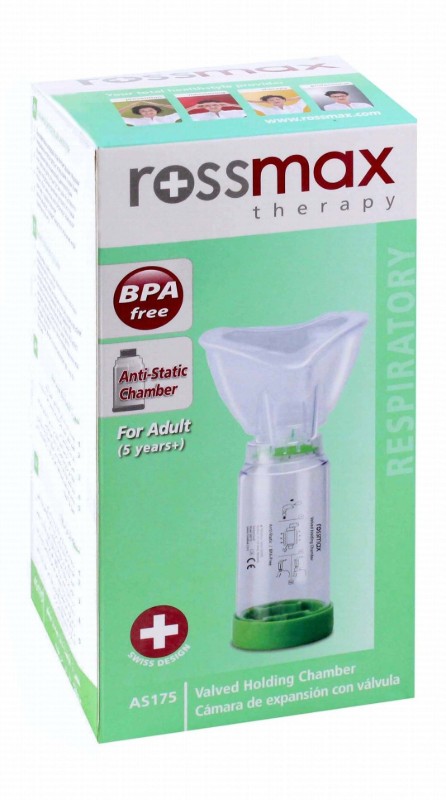 Rossmax Therapy Anti-Static Valved Holding Chamber Aero Spacer AS175 (5+ Years) - BPA free