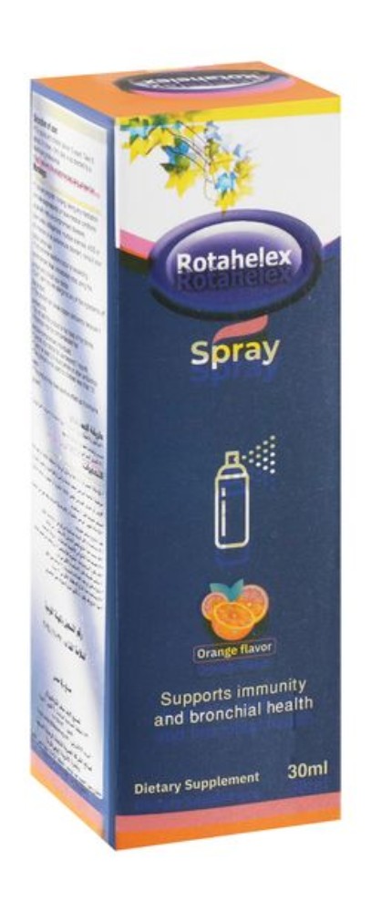 Rotahelex Immunity & Bronchial Health Support Supplement Spray Syrup Orange Flavor