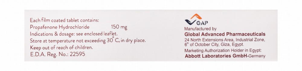 Rytmonorm 150mg Propafenone Hydrochloride for Treating Cardiac Arrhythmia