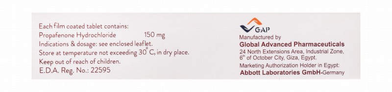 Rytmonorm 150mg Propafenone Hydrochloride for Treating Cardiac Arrhythmia