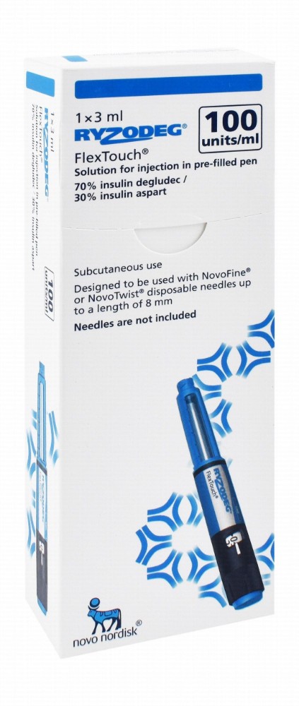 Ryzodeg Flextouch 100u/ml Insulin Solution for Subcutaneous Injection