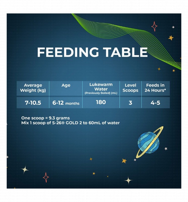 S-26 Gold Nutrilearn System Follow-Up Milk Formula with Lipids & DHA Stage 2 (6-12 Months)