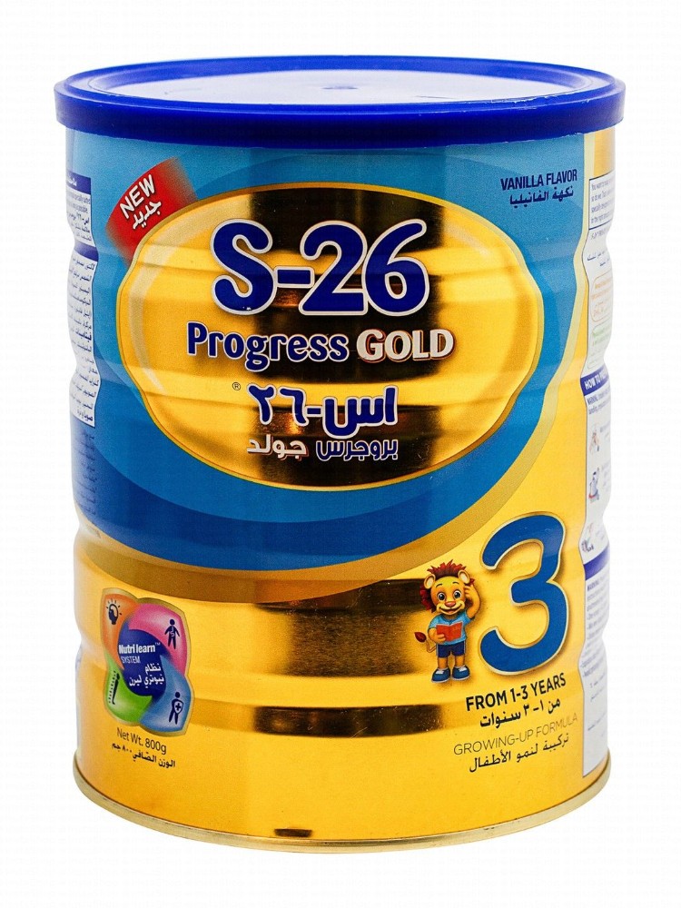 S-26 Progress Gold Growing Up Milk Formula Stage 3 Vanilla Flavor (1-3 years)