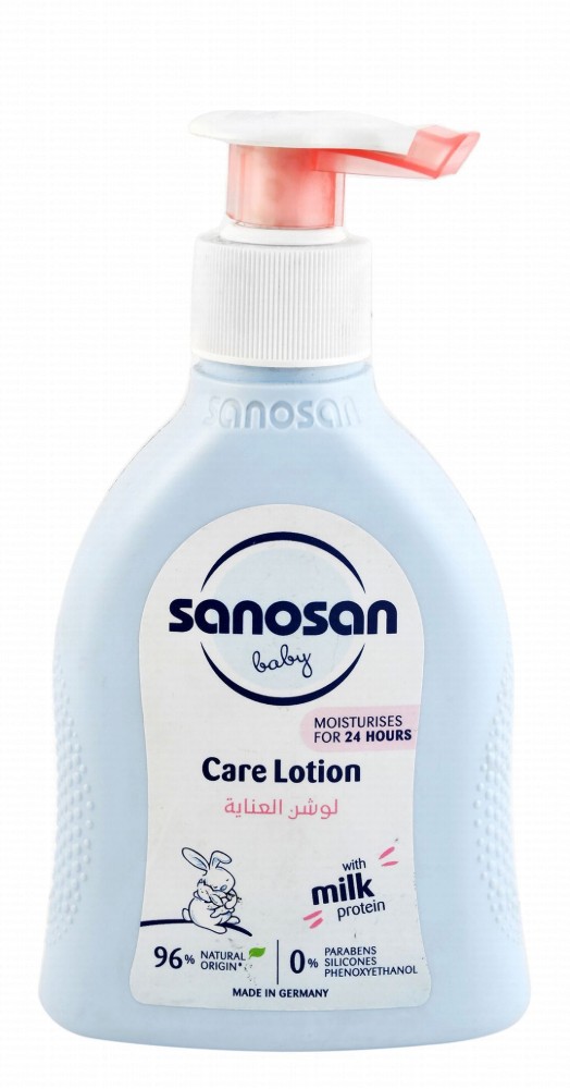 Sanosan Baby Care Lotion with Milk Protein - parabens free, silicones free, phenoxyethanol free