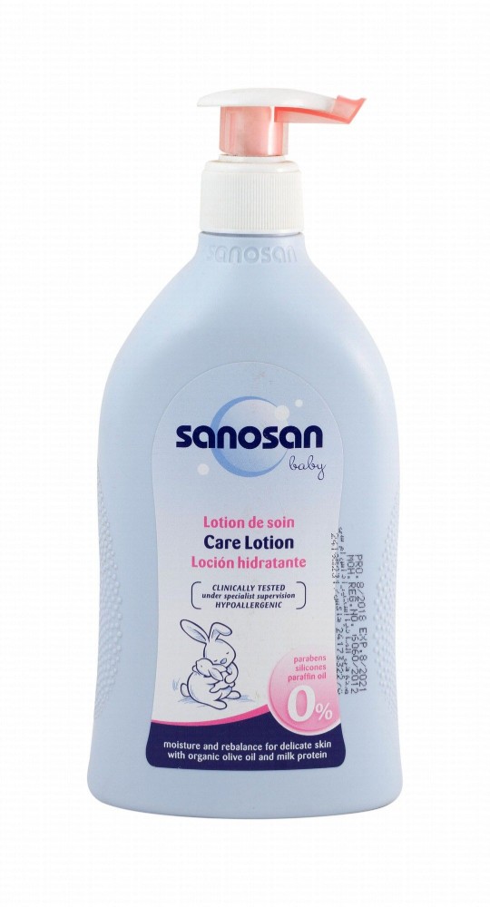 Sanosan Hypoallergenic Baby Care Lotion - parabens free, silicones free, paraffin oil free