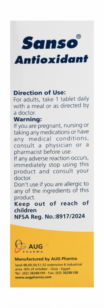 Sanso 15mcg Selenium Immune System, Cell Protection & Antioxidant Supplement with Vitamin A, C & E