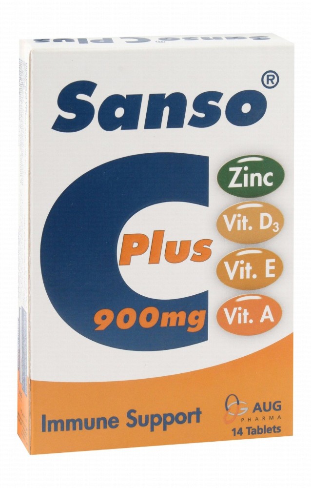 Sanso 900mg Vitamin C Immunity Support Supplement with Zinc, Vitamin A, D3 & E