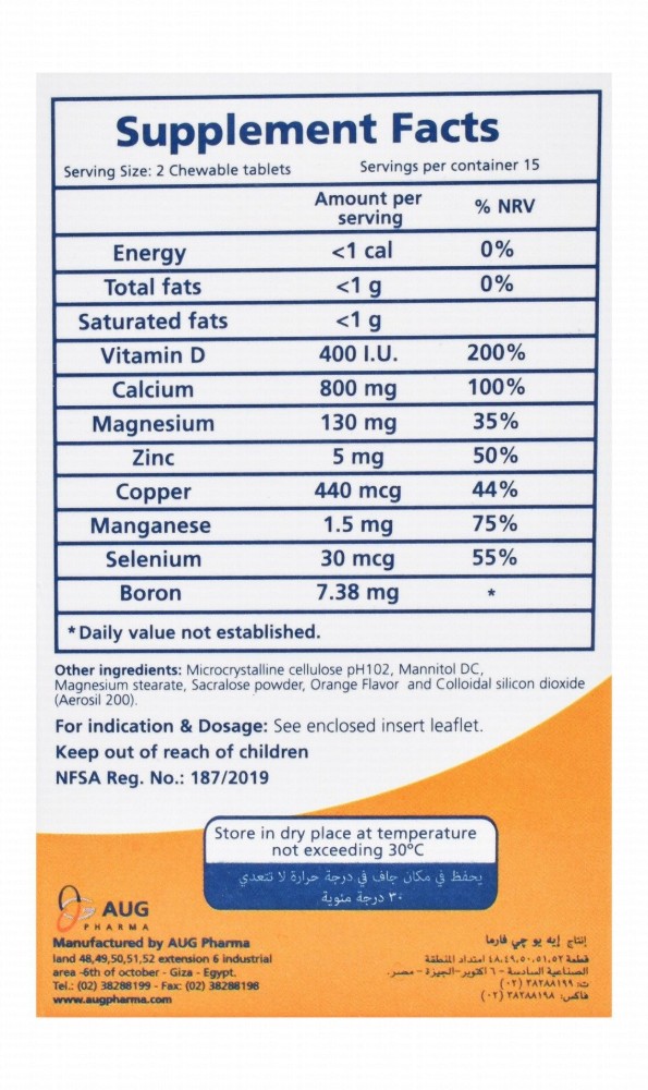 Sanso Cal-D 800mg Calcium Supplement with Vitamin D & Minerals