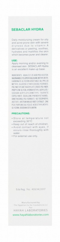 Sebaclar Hydra Moisturizing & Sebum Regulating Cream for Oily & Acne-Prone Skin