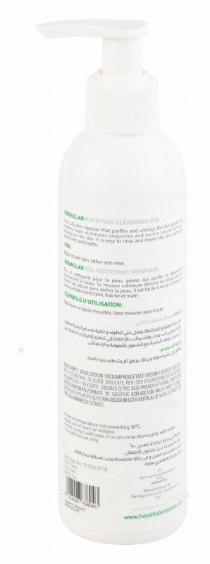 Sebaclar Purifying Facial Cleansing Gel for Oily & Acne-Prone Skin