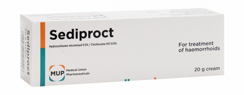 Sediproct with Hydrocortisone Micronized & Cinchocaine Hydrochloride Treatment Cream for Haemorrhoids