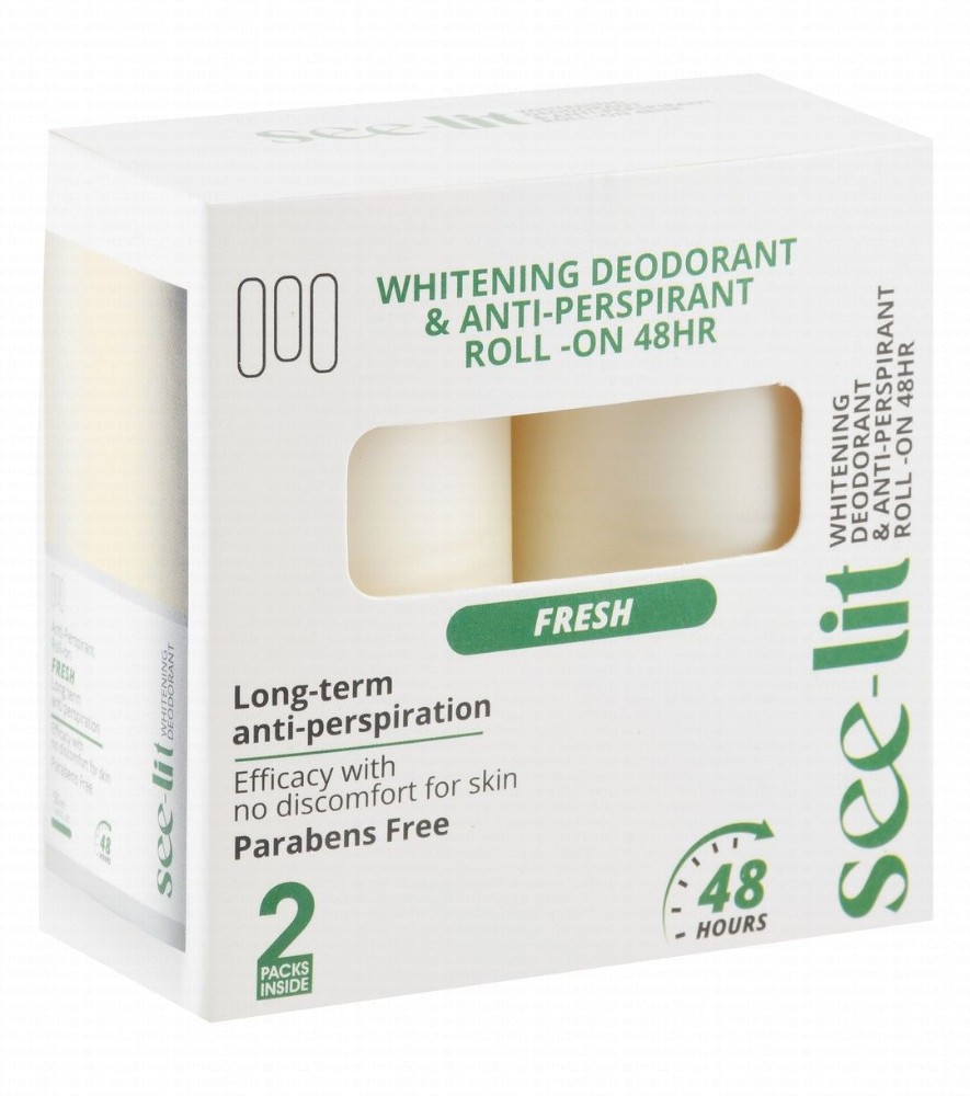See-Lit 48H Antiperspirant Whitening Roll-On Deodorants Fresh Scent - parabens free