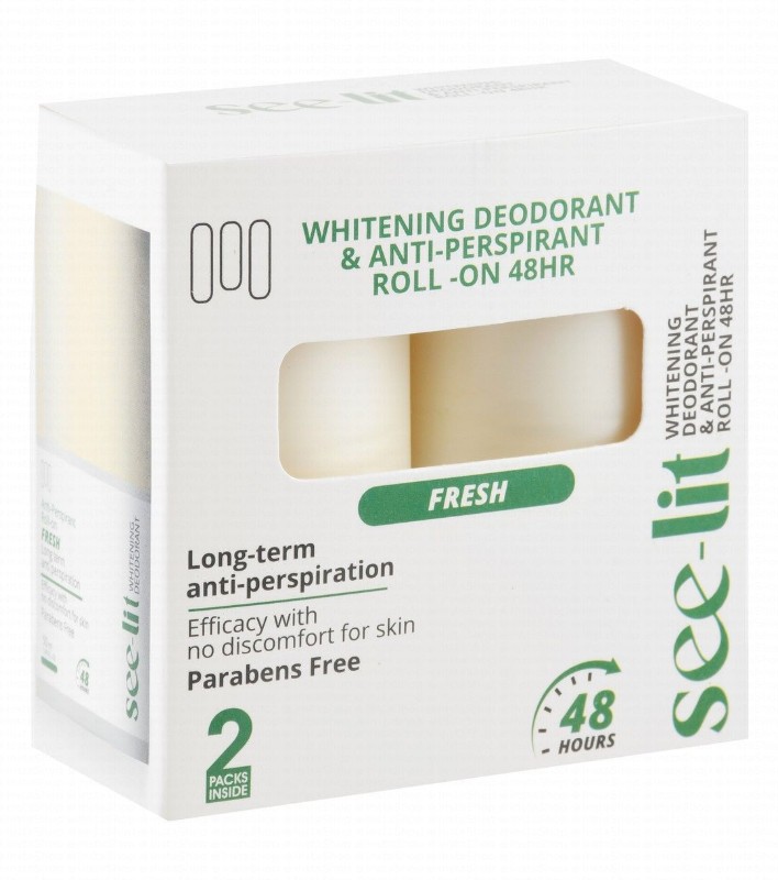 See-Lit 48H Antiperspirant Whitening Roll-On Deodorants Fresh Scent - parabens free