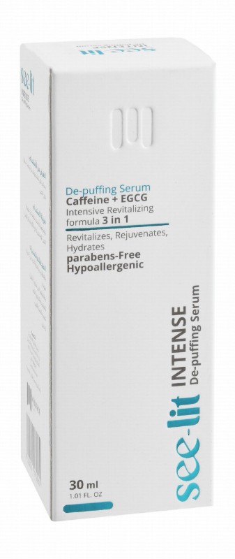 See-Lit Hypoallergenic 3in1 Intense Revitalizing, Rejuvenating & De-Puffing Face Serum with Caffeine & EGCG - parabens free