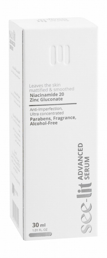See-Lit Hypoallergenic Advanced Mattifying, Smoothing & Anti-Imperfection Face Serum with Niacinamide 20 & Zinc Gluconate - parabens free, fragrance free, alcohol free