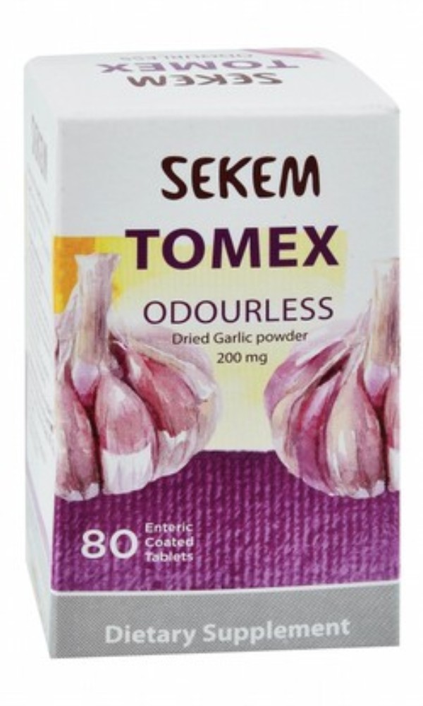 Sekem Tomex Odorless 200mg Garlic Dietary Supplement for Cholesterol Management