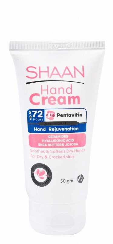 Shaan Hypoallergenic 72H Rejuvenating, Soothing & Softening Hand Cream with Pentavitin, Ceramides & Hyaluronic Acid for Dry & Cracked Skin - parabens free, non comedogenic