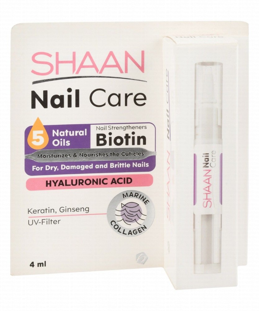 Shaan Moisturizing & Nourishing Nail Care with Hyaluronic Acid & Natural Oils for Dry, Damaged & Brittle Nails
