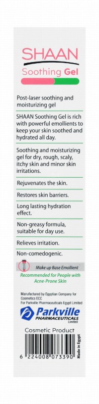 Shaan Non-Greasy Soothing & Moisturizing Post-Laser Gel with Vitamin E & Aloe Vera Extract for Oily, Combination & Acne-Prone Skin - parabens free, fragrance free, non comedogenic
