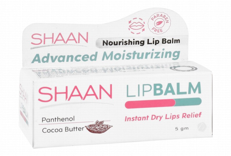 Shaan Nourishing & Moisturizing Lip Balm with Panthenol & Cocoa Butter - parabens free