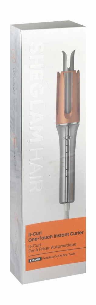 Sheglam It-Curl 39W 25mm One-Touch Instant Curler - Silver & Rose Gold, SGH-OTIC-01-25