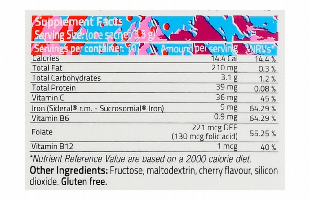 Sideral Bimbi Sucrosomial Iron Powder Supplement with Vitamin C - gluten free