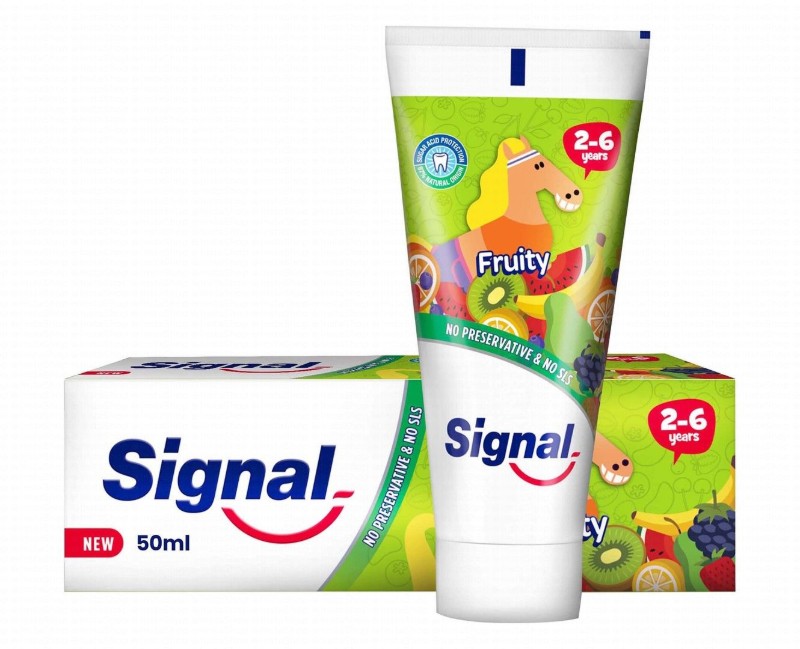 Signal Toothpaste Fruity Flavor for Kids (2-6 Years) - SLS free, preservatives free