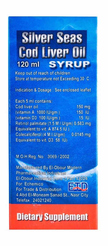 Silver Seas Cod Liver Oil Liquid Supplement