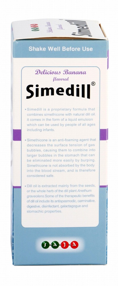 Simedill Antiflatulent Syrup Banana Flavor with Dill Oil - alcohol free