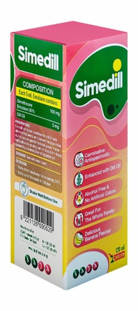 Simedill Antiflatulent Syrup Banana Flavor with Dill Oil - alcohol free
