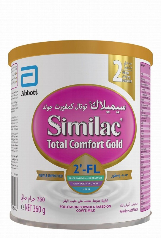 Similac Total Comfort Gold Follow-on Milk Formula with Nucleotides & Prebiotics Stage 2 (6-12 Months) - palm olein oil free