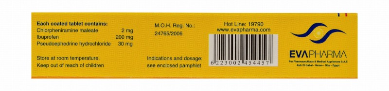 Sinlerg with Chlorpheniramine Maleate, Ibuprofen & Pseudoephedrine for Pain & Sinus Relief