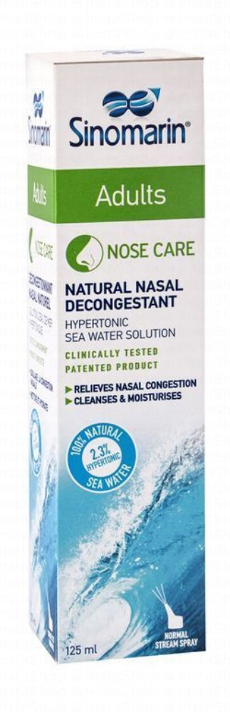 Sinomarin Decongesting & Moisturizing Hypertonic Sea Water Nasal Spray for Adults - preservative free