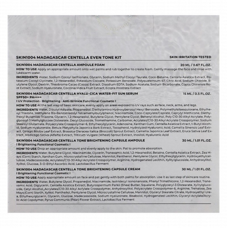 Skin1004 Madagascar Centella Even Tone Kit