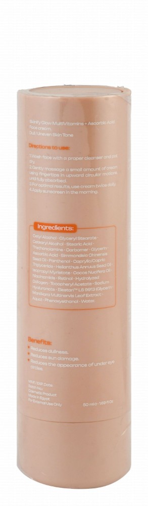 Skinify Antioxidant Glowing & Early Aging Signs Delaying Face Cream with Multivitamins & Ascorbic Acid for Dull & Uneven Skin Tone
